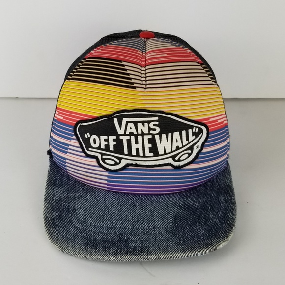 Vans Other - Vintage Vans "Off The Wall" Snap Back Hat Rainbow